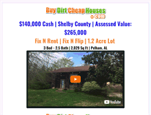 Tablet Screenshot of buydirtcheaphouses.com